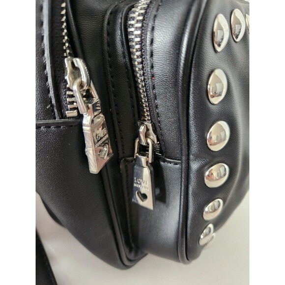 Love Moschino Studded Faux Leather Backpack Black Excellent main image 9